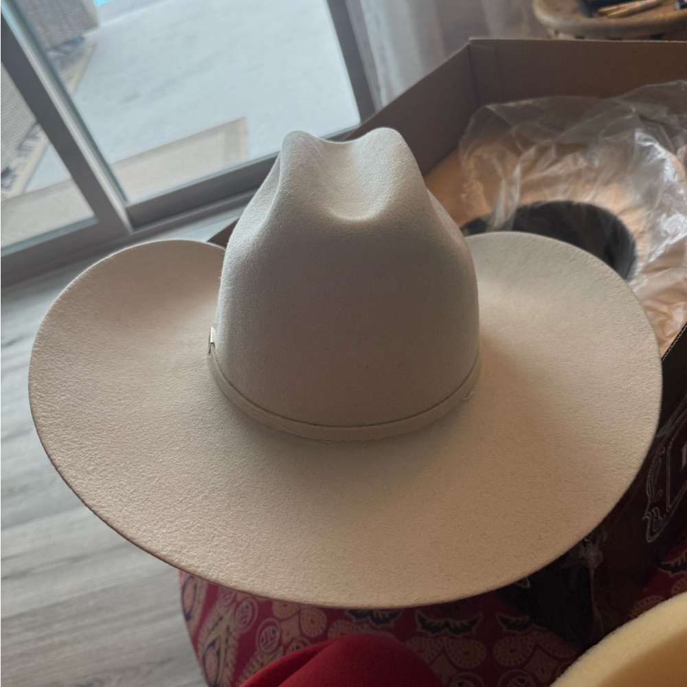 MHT Westerns Rodeo King Felt Cowboy Hat Silverbelly Ivory 3X Beaver sz 7- 7 1/4 - Picture 2 of 10